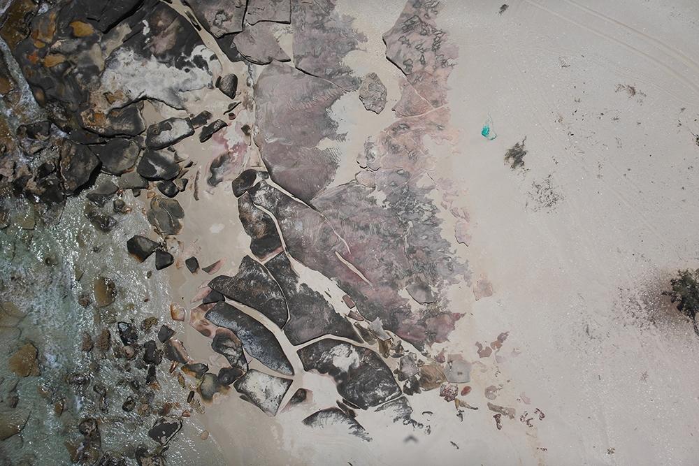 Photo showing a 'ghost net' washed ashore along the Anindilyakwa Indigenous Protected Area (IPA).